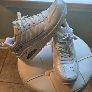 NWT Skechers White Sneakers with Air-Cooled Memory Foam Women's Size 8.5